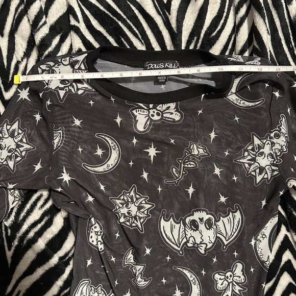 Dolls Kill Witchy Gothic Mesh Top - Picture 5 of 8